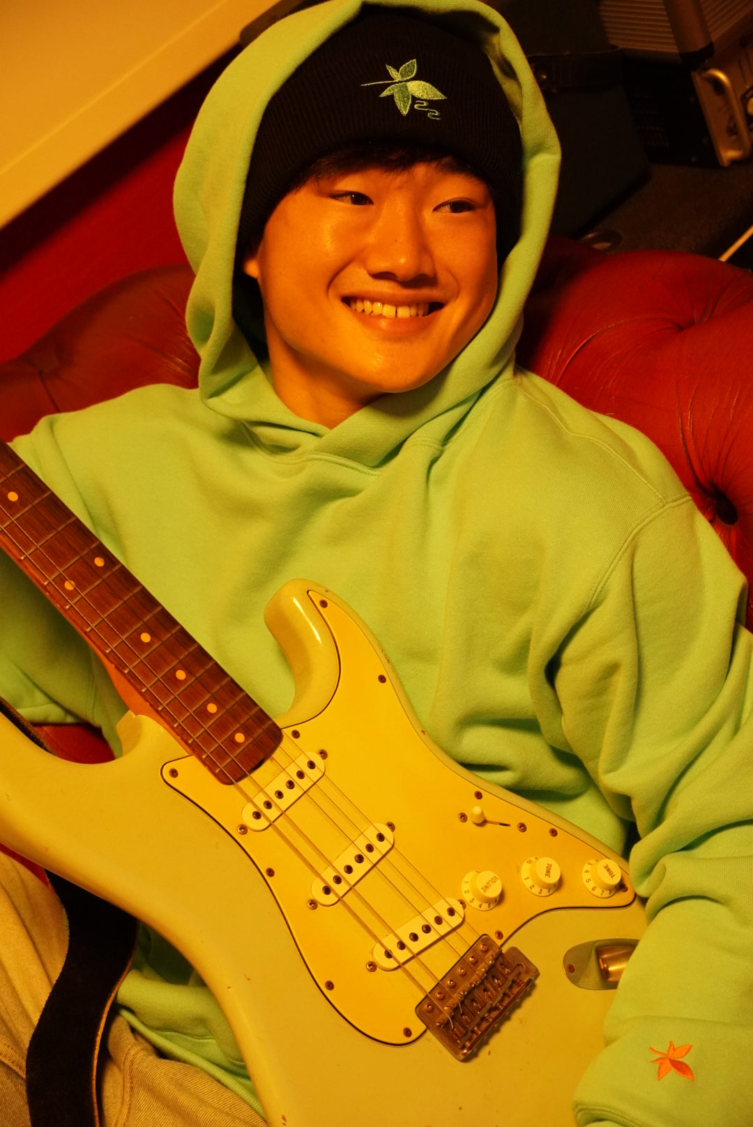Yuki Tsunoda Beanie (Orange & Turquoise Blue)