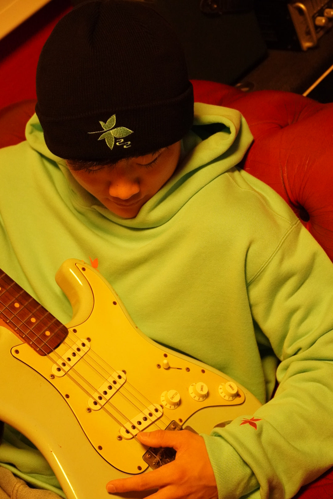 Yuki Tsunoda Beanie (Orange & Turquoise Blue)